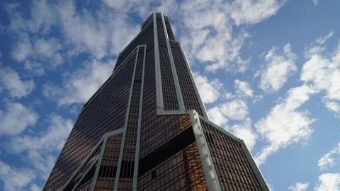 Timelapse View Of Skyscrapers Stock Footage 89529648