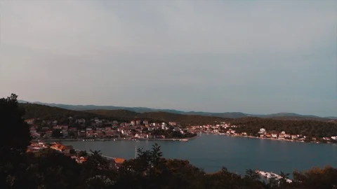 Timelapse View of small town called Tisno 0 Video stock 91282216