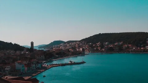 Timelapse View of small town called Tisno 2 Video stock 91282264