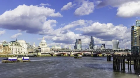Timelapse view of St Paul cathedral in London Stock Footage 53812293