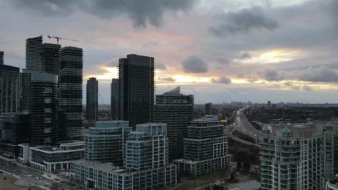Timelapse view of a sunset in Humber Bay Stock Footage 147467290