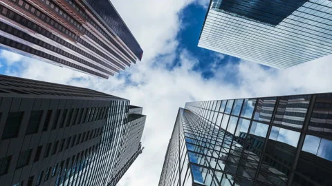 Timelapse View of Toronto Financial District Office Buildings, Business Concept Video stock 131484766