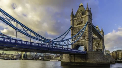 Timelapse view of Tower bridge London Stock Footage 49721974
