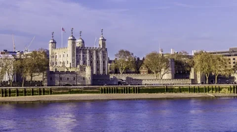 Timelapse view of the Tower of London Stock Footage 49722329