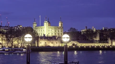 Timelapse view of the Tower of London Stock Footage 59046529