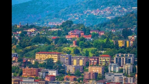 Timelapse View of the Tower Roccolo degli Enderlinin, Tilt shift effects 스톡 동영상 278006939