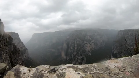 Timelapse to Vikos Canyon. Amazing Vikos gorge from Oxia viewpoint.  Stock Footage 122440902