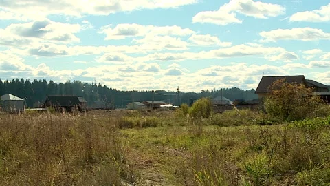 Timelapse the village in the summer Stock Footage 99897367