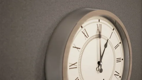 Timelapse of Vintage clock on dark wall. 動画素材 95008591
