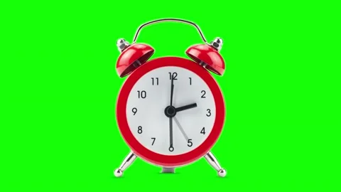 Timelapse vintage red clock Video stock 159392686