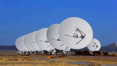 Timelapse of the VLA Very Large Array in New Mexico Stock Footage 93017045