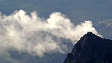 Timelapse of volcano smoke Stock Footage 10912937