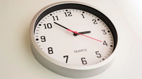 Timelapse Wall Clock, time 5 hours fast mode, timer Video stock 61785534