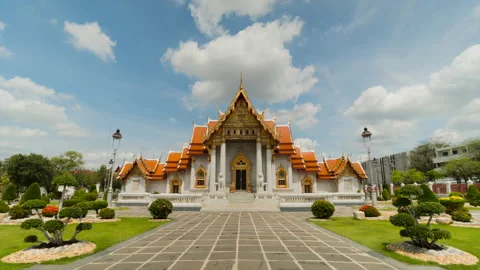Timelapse of Wat Benchamabophit Stock Footage 156380410