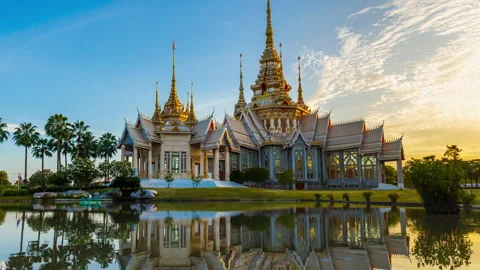 Timelapse of Wat Non Kum or Wat Luang Pho To in Sikhio District Stock Footage 316017175