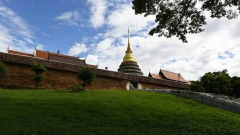 Timelapse- Wat Phra That Lampang Luang (Temple of Lampangs Great Buddha Relic Stock Footage 80411722