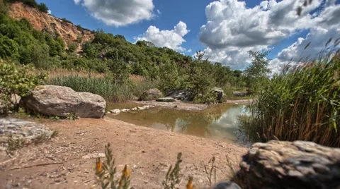 Timelapse with water and cloudy sky Video stock 67627327