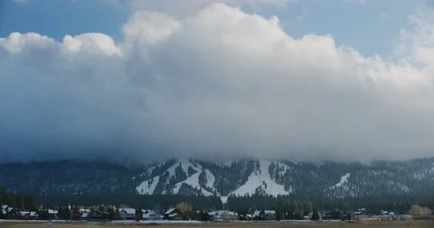 Timelapse of Water front properties at Big Bear Lake, California Stock Footage 115069754