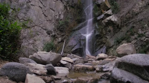 Timelapse Waterfall in canyon Stock Footage 60730233
