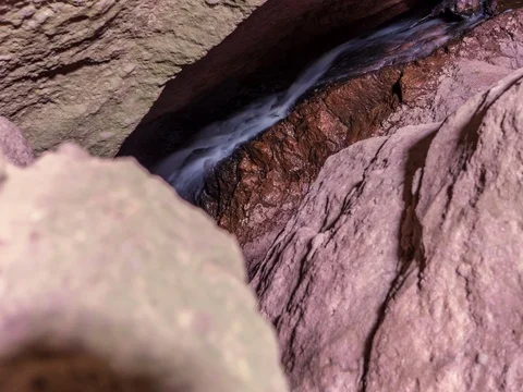 Timelapse of Waterfall in Cave 4.6K, 2 Stock Footage 81572460