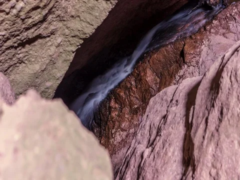 Timelapse of Waterfall in Cave 4K, 2 Stock Footage 81561222