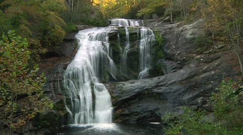 Timelapse of waterfall deep in the mountains Stock Footage 32263783