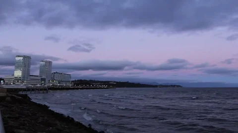 Timelapse waves on beach Stock Footage 77046063