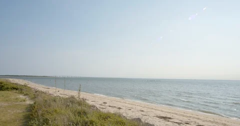 Timelapse of Waves Crash On a Virginia Beach Stock Footage 114926570