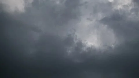 Timelapse of wavy dark clouds in the blue sky Stock Footage 290278053