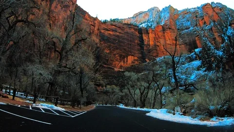 Timelapse wet road down Route 89 towards Bryce National Park, Utah Stock Footage 115624647