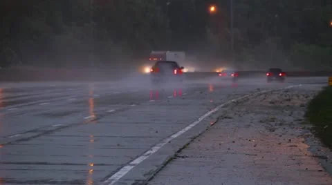 Timelapse wet road Stock Footage 12422795