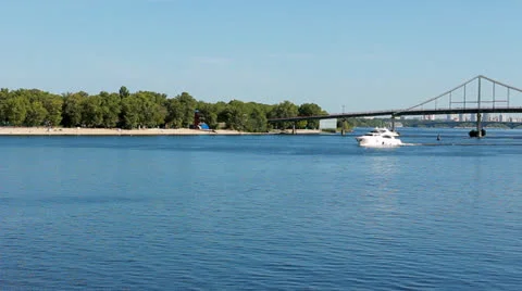 Timelapse Of White Boat Stock Footage 26735839