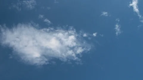 Timelapse White Boiling Clouds on Blue Sky Detail 1 Stock Footage 85705070