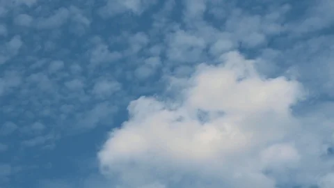 Timelapse White Boiling Clouds on Blue Sky Detail 6 Stock Footage 85788937