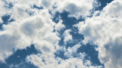 Timelapse White Boiling Clouds on Blue Sky Detail 10 Stock Footage 85815213