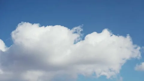 Timelapse white clouds on a blue background of clear sky Stock Footage 149789615