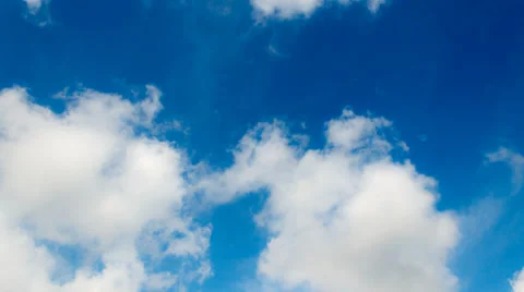 Timelapse of white clouds with blue sky in background Stock Footage 37139499