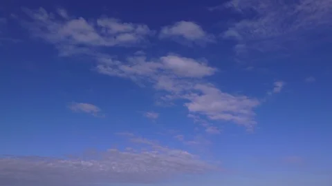 Timelapse white clouds on the  blue sky Stock Footage 100158986