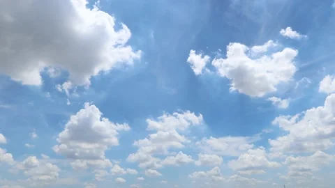 Timelapse Of White Clouds In The Blue Sky Stock Footage 133111720
