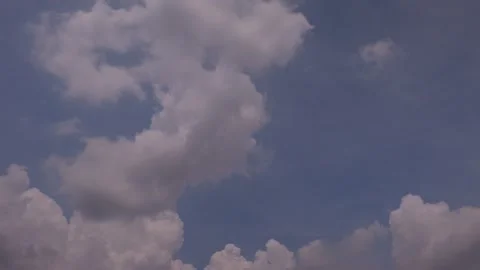 Timelapse of white clouds on blue sky Stock Footage 290418418