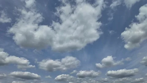 Timelapse of white clouds in blue sky Stock Footage 311571012