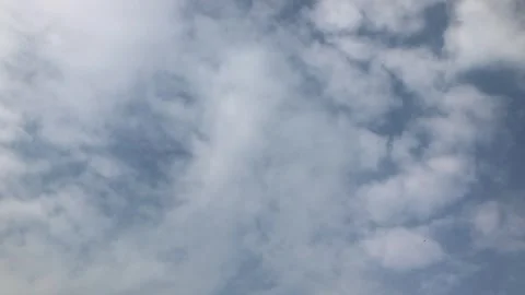 Timelapse of white clouds with clear blue sky Stock Footage 287934864