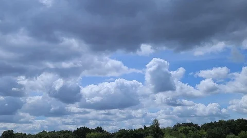 Timelapse. White clouds floating the sky at sunny weather. Stock Footage 108632133