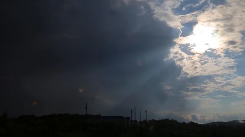 Timelapse. White clouds floating the sky at sunny weather. Stock Footage 108632294