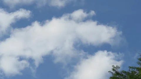Timelapse white clouds moving blue sky. Cloudscape Blue Sky Time Lapse Stock Footage 252857889