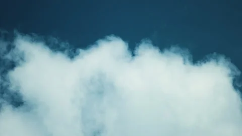 Timelapse of White Cumulus Clouds Filling Frame on a Deep Blue Sky Stock Footage 318079461