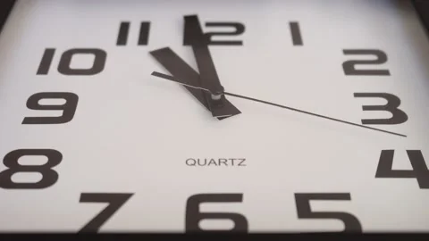 Timelapse of White Office Clock Face - Closeup view Stock Footage 141843754
