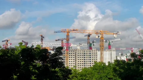 Timelapse wide construcion site 動画素材 135649184