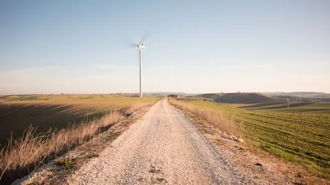 Timelapse wind turbine and renewable energy Stock-Footage 100431491