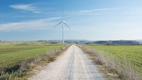 Timelapse wind turbine and renewable energy Stock Footage 100463413